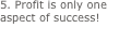 5. Profit is only one